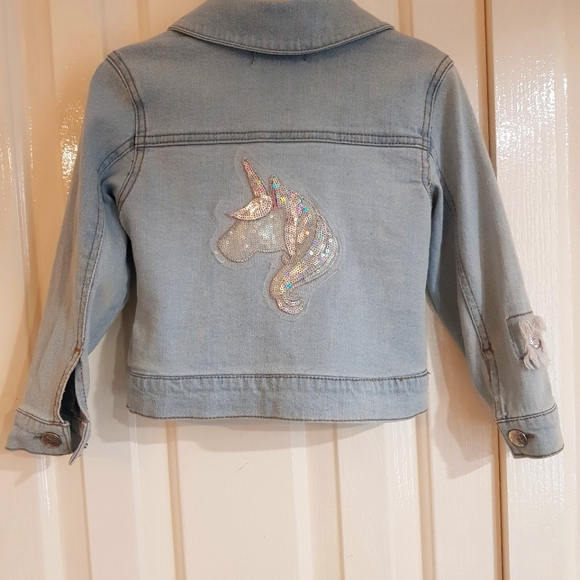 Denium unicorn sequin jacket toddler - Picture 2 of 3